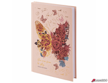 Ежедневник недатированный А5 (145×215 мм), ламинированная обложка с фольгой, 128 л., STAFF, «Butterfly». 113524