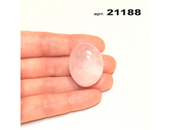 Розовый кварц натуральный (галтовка) арт.21188: 18,2г - 30*23*18мм