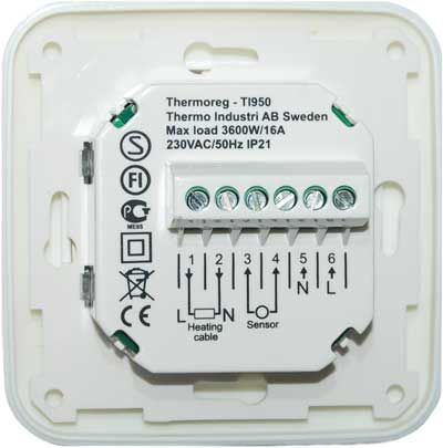 Подключение терморегулятора Thermoreg TI-950
