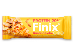 Протеиновый финиковый батончик Finix, бананом и миндалем "Банана Кейк", 30 гр (6 гр протеина)