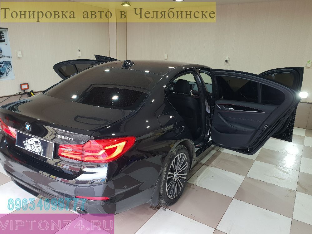 Тонировка стёкол авто в Челябинске тонирование плёнкой Джонсон 5% вкруг BMW 530 цена