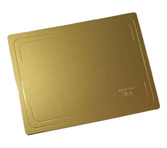 Подложка усиленная прямоугольная двухсторонняя золото/жемчуг 30*40 см ( толщина 3,2 мм)