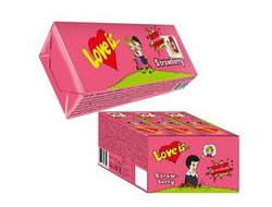 LOVE IS жевательная конфеты со вкусом Клубники 25гр (12)*18