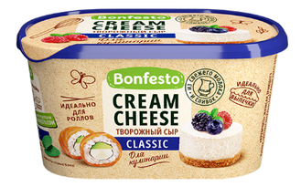 Сыр творожный «Кремчиз» Сливочный с массовой долей жира в сухом веществе 70%, 400 г, (Bonfesto)