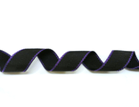 Лента для окантовки 30 мм, плотность 12 гр., цвет черный/елочка V2 фиолетовая (боб 50 пог.м)