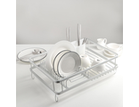 Сушилка для посуды и столовых приборов с поддоном, 42х30х13 см