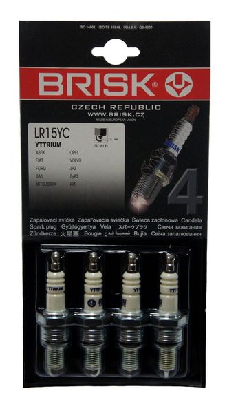 Свечи зажигания "BRISK SUPER" LR15YC-J  Чехия (ВАЗ 2101-2109 карб.) блистер компл.