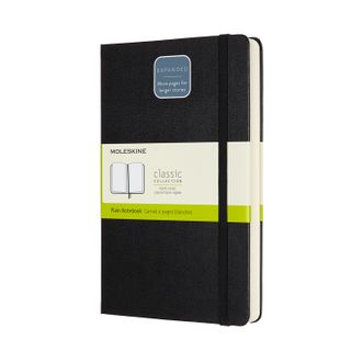 Блокнот Moleskine Expanded (нелинованный), Large, черный