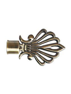 Веерообразный флерон на металлический карниз для декора штор