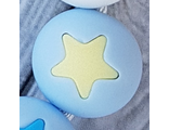 Шар 15мм со вставкой звезда, св.голубой и крем.желтый
