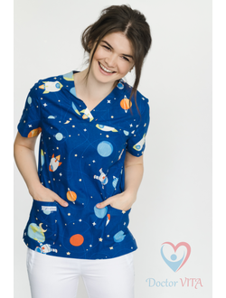 Блуза "Космос" для детских врачей