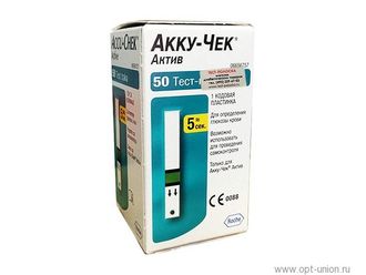 ТЕСТ-ПОЛОСКИ ACCU-CHEK ACTIVE Д/ОПРЕДЕЛЕНИЯ ГЛЮКОЗЫ В КРОВИ №50