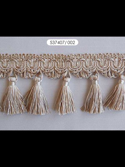 Арт.537407 . Бахрома, украшенная кистями и сутажем, 9 см