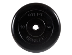 Диск обрезиненный Barbell Atlet, d=31мм, вес 10 кг