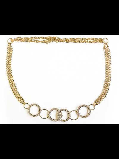 "Гюзель", подхват металлический с кольцами и стразами