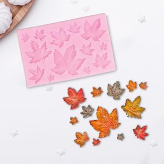 Молд силиконовый «Листья», 9,5×6,3 см, цвет МИКС