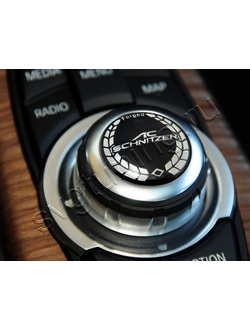 Эмблема на кнопку мультимедиа с логотипом АС Schnitzer для BMW E39, диаметр 30 мм, 1 шт