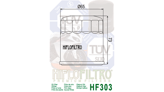 Масляный фильтр HIFLO FILTRO HF303 для Polaris\Kawasaki\Yamaha\BALTMOTORS Jumbo 700