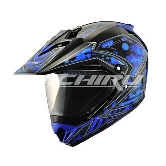 Шлем мотард  (эндуро) MICHIRU MC 145 Splash Blue (Размер L)