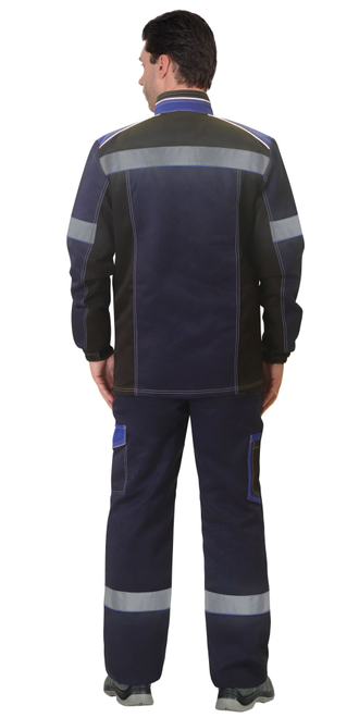 Костюм -Полином":муж., куртка, брюки синий с черным и васильковым