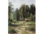 Пасека в лесу, по мотивам картины Шишкина И.И.  (алмазная мозаика) mp-mz-mo avmn