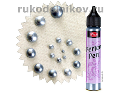 Viva Decor Краска для создания жемчужин "Perlen-Pen Metallic", хром, 25 мл
