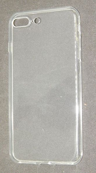 Защитная крышка силиконовая iPhone 7 Plus, прозрачная
