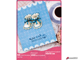 Фотоальбом BRAUBERG «Baby shoes» на 200 фото 10×15 см, твердая обложка, термосклейка, голубой. 391147
