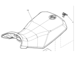 Сидение оригинал BRP 708001487 / 708002574 для BRP Can-Am G2 450/500/570/650/800/850/1000