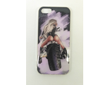 Защитная крышка силиконовая iPhone 5/5S, девушка на мотоцикле