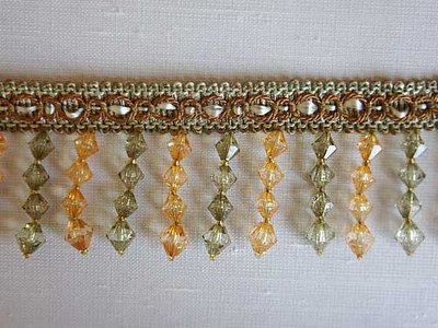 Арт. 535553. Тесьма со стеклярусными подвесками для декорирования портьер и домашнего текстиля