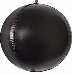 Шар (24&#039;&#039;/61 см) Сфера 3D, Черный, 1 шт.
