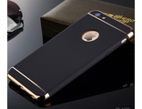 Защитная крышка iPhone 6/6S противоударная с вырезом под логотип, золотисто-черная