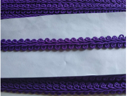 Тесьма отделочная, цвет фиолетовый, ширина 8 мм, цена за 1 метр