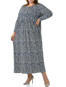 Нарядное женское длинное   платье Артикул: 16325-4005 (Цвет синий) Размеры 54-72