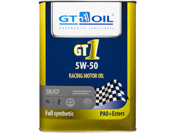 МАСЛО МОТОРНОЕ СИНТЕТИЧЕСКОЕ  GT OIL GT1 5W-50 4Л