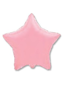 Фольгированный шар с гелием "Звезда нежно-розовая" 45см