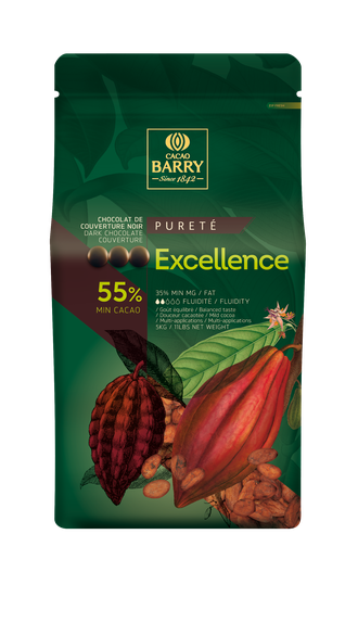 Шоколад-кувертюр темный Excellence 55% Cacao Barry Франция, 100 гр