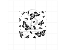 Фоновый штамп с бабочками