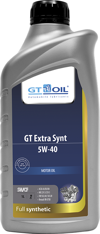 МАСЛО МОТОРНОЕ GT EXTRA SYNT 5W-40 1л