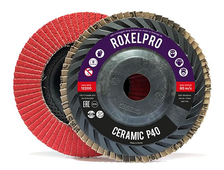 Лепестковый шлифовальный круг RoxelPro RoxPro 125x22 мм, Trimmable, керамика, конический
