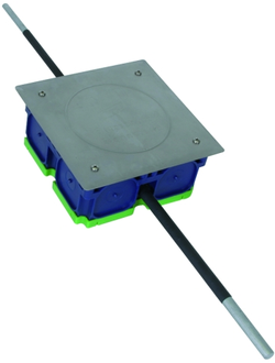 476010 Инспекционный люк UP 160x160x68 мм с жёсткими проводниками Rd 8 и 10 мм длиной ок. 200 мм