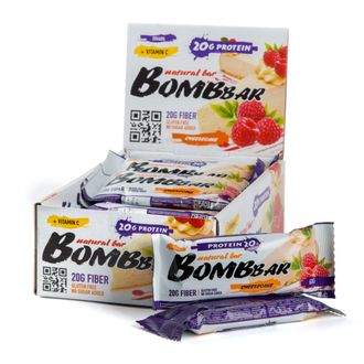 (BombBar) протеиновый батончик - (60 гр) - (малиновый чизкейк)