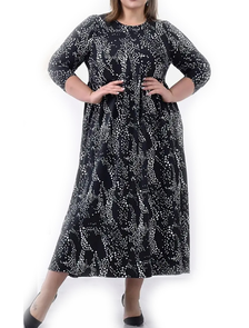 Женское длинное   платье Артикул: 15607-8071 (Цвет черный) Размеры 50-74