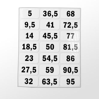 Комплект наклеек на весовой стек № 1 (для SP10\SP50) LBL_SP10\50