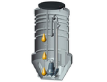 Комплектные канализационные станции с резервуаром из полиэтилена PUST высотой до 4000 мм
