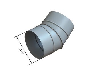 КРУГЛЫЙ ВОЗДУХОВОД ОЦИНКОВКА - ОТВОД 30 - 0,5-1,0