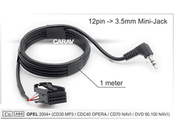 AUX кабель для а/м OPEL 2004+ CD30 MP3 / CDC40 OPERA / CD70 NAVI / DVD 90,100 NAVI 18 004
