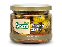 Оливки-гриль в масле со специями и вялеными томатами, без косточки (Izgara Zeytin), 300 гр., Sosero. Турция