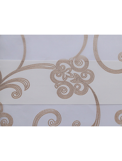 Жалюзи рулонные с нежным рисунком из крупных завитков